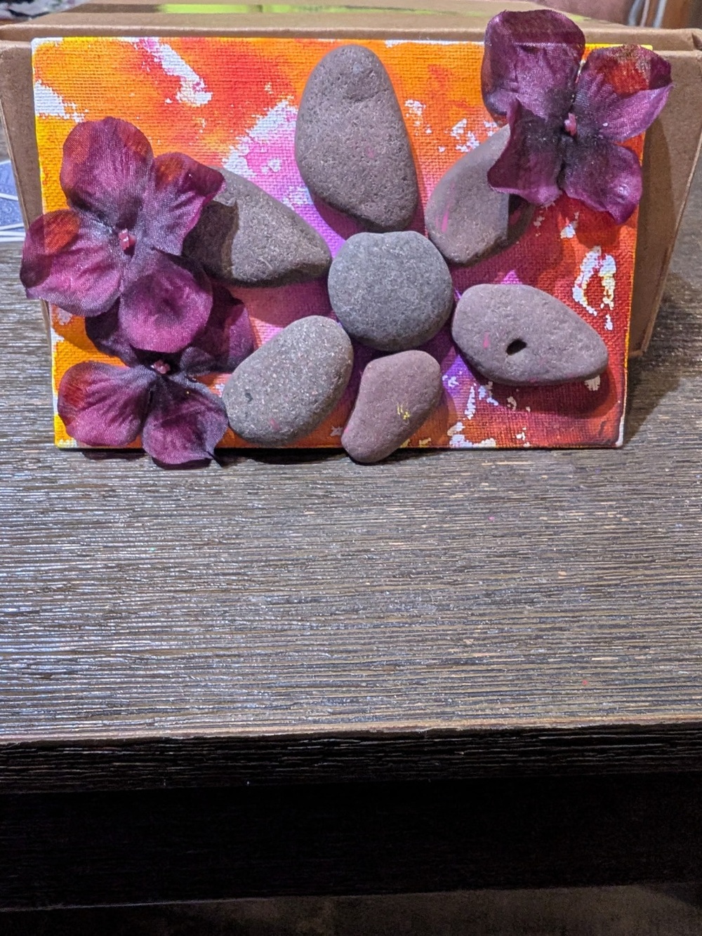 Purple Floral Lake Superior Wall painting - Decorative Home Accent